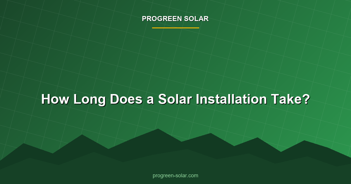 Solar installation timeline infographic showing phases from contract to power production