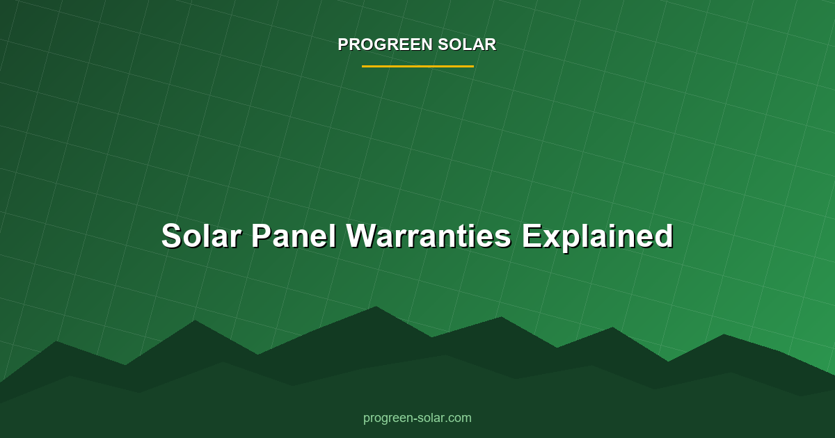 Solar panel warranty document with solar panels in the background