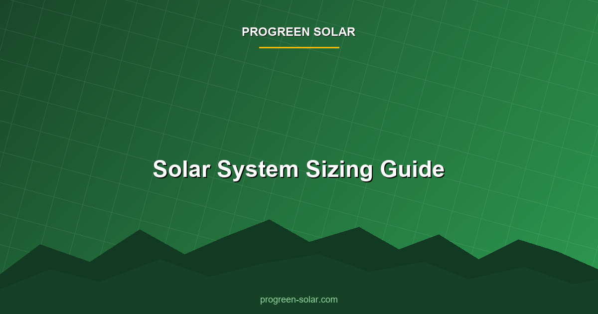 Solar panel system sizing calculation for residential home